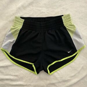 Nike Dri-Fit Black/Green Athletic Shorts